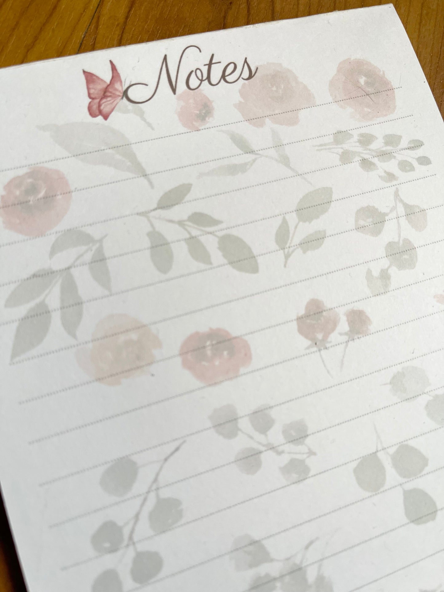 A Rosy Notepad